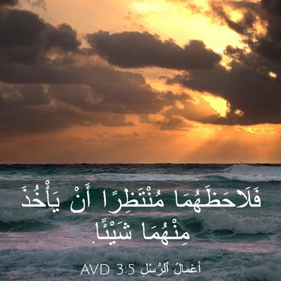 Picture 03 - أَعْمَالُ ٱلرُّسُلِ 3:5 AVD - فَلَاحَظَهُمَا - Bible Verse Picture