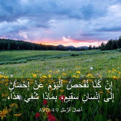 Picture 03 - أَعْمَالُ ٱلرُّسُلِ 4:9 AVD - إِنْ كُنَّا نُفْحَصُ - Bible Verse Picture