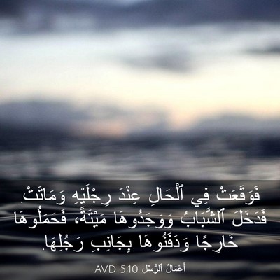 Picture 03 - أَعْمَالُ ٱلرُّسُلِ 5:10 AVD - فَوَقَعَتْ فِي ٱلْحَالِ - Bible Verse Picture