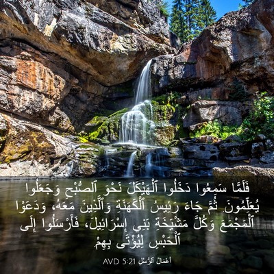 Picture 03 - أَعْمَالُ ٱلرُّسُلِ 5:21 AVD - فَلَمَّا سَمِعُوا - Bible Verse Picture