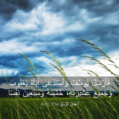 Picture 03 - أَعْمَالُ ٱلرُّسُلِ 7:14 AVD - فَأَرْسَلَ يُوسُفُ - Bible Verse Picture