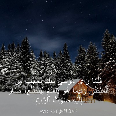 Picture 03 - أَعْمَالُ ٱلرُّسُلِ 7:31 AVD - فَلَمَّا رَأَى مُوسَى - Bible Verse Picture