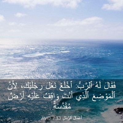 Picture 03 - أَعْمَالُ ٱلرُّسُلِ 7:33 AVD - فَقَالَ لَهُ ٱلرَّبُّ: - Bible Verse Picture