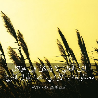 Picture 03 - أَعْمَالُ ٱلرُّسُلِ 7:48 AVD - لَكِنَّ ٱلْعَلِيَّ لَا - Bible Verse Picture
