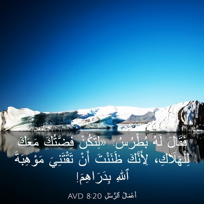 Picture 03 - أَعْمَالُ ٱلرُّسُلِ 8:20 AVD - فَقَالَ لَهُ بُطْرُسُ: - Bible Verse Picture
