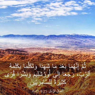 Picture 03 - أَعْمَالُ ٱلرُّسُلِ 8:25 AVD - ثُمَّ إِنَّهُمَا بَعْدَ - Bible Verse Picture