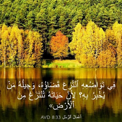 Picture 03 - أَعْمَالُ ٱلرُّسُلِ 8:33 AVD - فِي تَوَاضُعِهِ ٱنْتُزِعَ - Bible Verse Picture