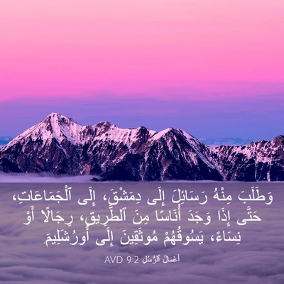 Picture 03 - أَعْمَالُ ٱلرُّسُلِ 9:2 AVD - وَطَلَبَ مِنْهُ رَسَائِلَ - Bible Verse Picture