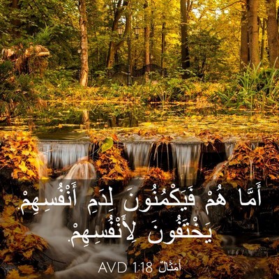 Picture 03 - أَمْثَالٌ 1:18 AVD - أَمَّا هُمْ فَيَكْمُنُونَ - Bible Verse Picture