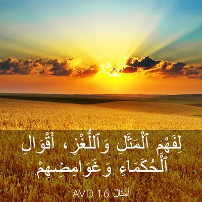 Picture 03 - أَمْثَالٌ 1:6 AVD - لِفَهْمِ ٱلْمَثَلِ - Bible Verse Picture