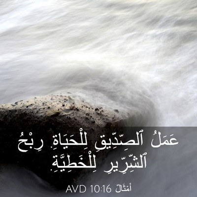 Picture 03 - أَمْثَالٌ 10:16 AVD - عَمَلُ ٱلصِّدِّيقِ - Bible Verse Picture