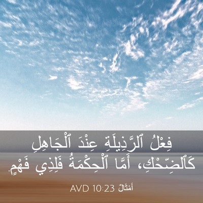 Picture 03 - أَمْثَالٌ 10:23 AVD - فِعْلُ ٱلرَّذِيلَةِ - Bible Verse Picture