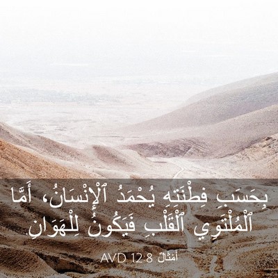 Picture 03 - أَمْثَالٌ 12:8 AVD - بِحَسَبِ فِطْنَتِهِ - Bible Verse Picture