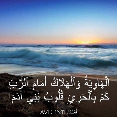 Picture 03 - أَمْثَالٌ 15:11 AVD - اَلْهَاوِيَةُ - Bible Verse Picture