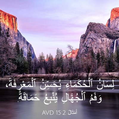 Picture 03 - أَمْثَالٌ 15:2 AVD - لِسَانُ ٱلْحُكَمَاءِ - Bible Verse Picture