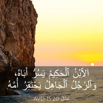 Picture 03 - أَمْثَالٌ 15:20 AVD - اَلِٱبْنُ ٱلْحَكِيمُ - Bible Verse Picture