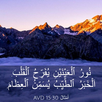 Picture 03 - أَمْثَالٌ 15:30 AVD - نُورُ ٱلْعَيْنَيْنِ - Bible Verse Picture