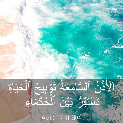 Picture 03 - أَمْثَالٌ 15:31 AVD - اَلْأُذُنُ ٱلسَّامِعَةُ - Bible Verse Picture