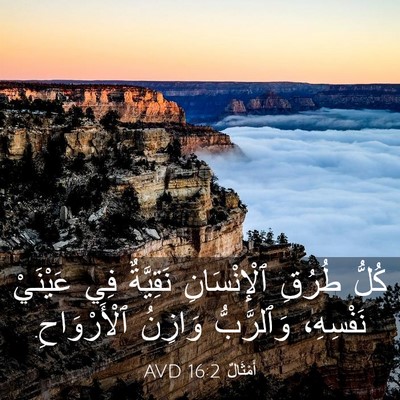 Picture 03 - أَمْثَالٌ 16:2 AVD - كُلُّ طُرُقِ ٱلْإِنْسَانِ - Bible Verse Picture
