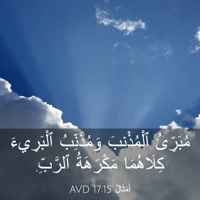 Picture 03 - أَمْثَالٌ 17:15 AVD - مُبَرِّئُ ٱلْمُذْنِبَ - Bible Verse Picture
