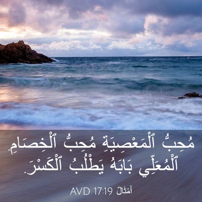 Picture 03 - أَمْثَالٌ 17:19 AVD - مُحِبُّ ٱلْمَعْصِيَةِ - Bible Verse Picture