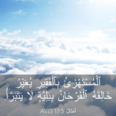 Picture 03 - أَمْثَالٌ 17:5 AVD - ٱلْمُسْتَهْزِئُ - Bible Verse Picture