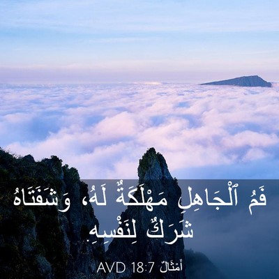 Picture 03 - أَمْثَالٌ 18:7 AVD - فَمُ ٱلْجَاهِلِ - Bible Verse Picture