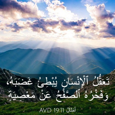 Picture 03 - أَمْثَالٌ 19:11 AVD - تَعَقُّلُ ٱلْإِنْسَانِ - Bible Verse Picture