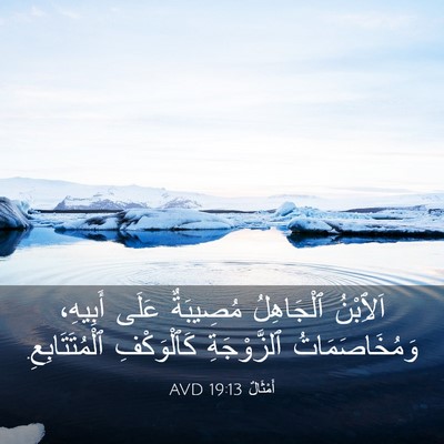 Picture 03 - أَمْثَالٌ 19:13 AVD - اَلِٱبْنُ ٱلْجَاهِلُ - Bible Verse Picture