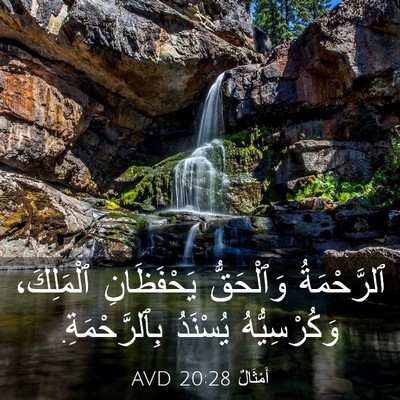 Picture 03 - أَمْثَالٌ 20:28 AVD - ٱلرَّحْمَةُ وَٱلْحَقُّ - Bible Verse Picture