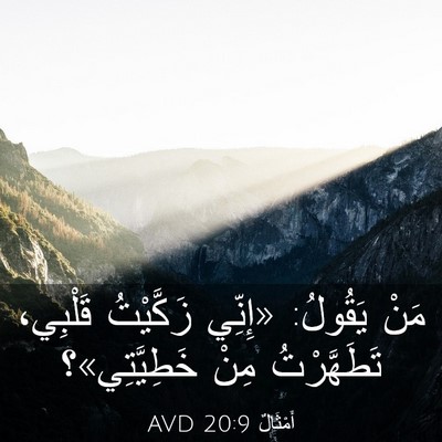 Picture 03 - أَمْثَالٌ 20:9 AVD - مَنْ يَقُولُ: «إِنِّي - Bible Verse Picture