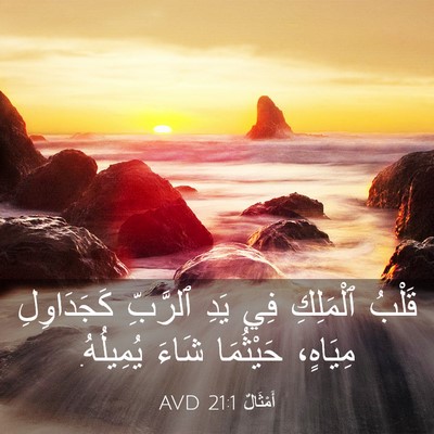 Picture 03 - أَمْثَالٌ 21:1 AVD - قَلْبُ ٱلْمَلِكِ فِي يَدِ - Bible Verse Picture