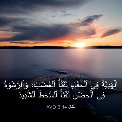 Picture 03 - أَمْثَالٌ 21:14 AVD - اَلْهَدِيَّةُ فِي - Bible Verse Picture