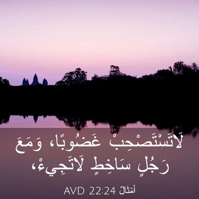 Picture 03 - أَمْثَالٌ 22:24 AVD - لَاتَسْتَصْحِبْ غَضُوبًا، - Bible Verse Picture