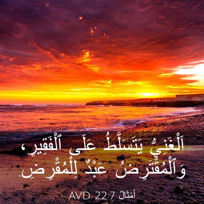 Picture 03 - أَمْثَالٌ 22:7 AVD - اَلْغَنِيُّ يَتَسَلَّطُ - Bible Verse Picture