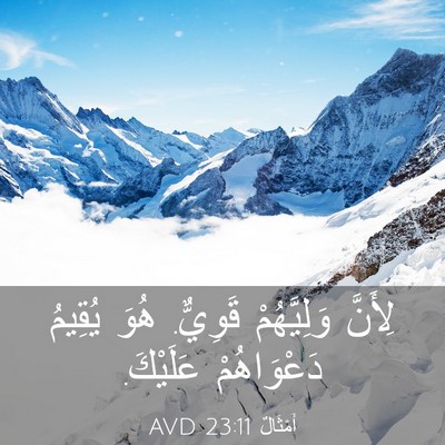 Picture 03 - أَمْثَالٌ 23:11 AVD - لِأَنَّ وَلِيَّهُمْ - Bible Verse Picture