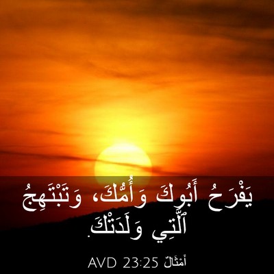 Picture 03 - أَمْثَالٌ 23:25 AVD - يَفْرَحُ أَبُوكَ - Bible Verse Picture
