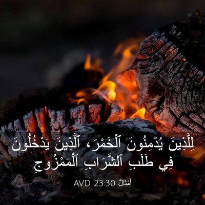 Picture 03 - أَمْثَالٌ 23:30 AVD - لِلَّذِينَ يُدْمِنُونَ - Bible Verse Picture