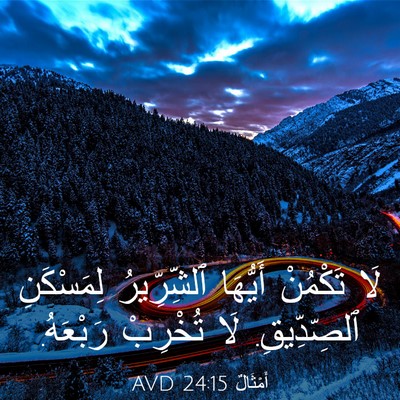 Picture 03 - أَمْثَالٌ 24:15 AVD - لَا تَكْمُنْ أَيُّهَا - Bible Verse Picture