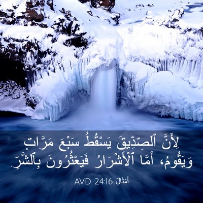 Picture 03 - أَمْثَالٌ 24:16 AVD - لِأَنَّ ٱلصِّدِّيقَ - Bible Verse Picture