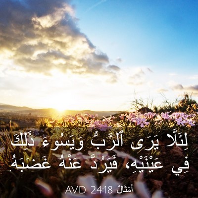 Picture 03 - أَمْثَالٌ 24:18 AVD - لِئَلَّا يَرَى ٱلرَّبُّ - Bible Verse Picture
