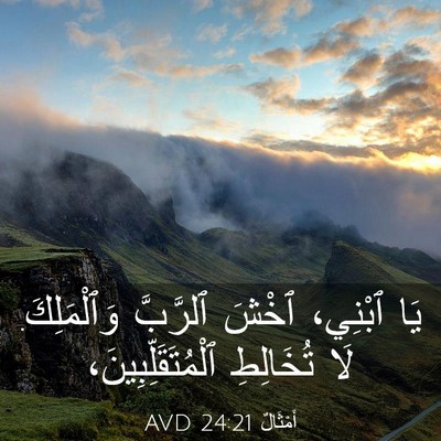 Picture 03 - أَمْثَالٌ 24:21 AVD - يَا ٱبْنِي، ٱخْشَ ٱلرَّبَّ - Bible Verse Picture