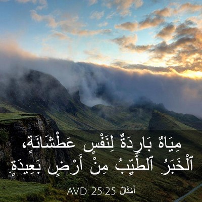 Picture 03 - أَمْثَالٌ 25:25 AVD - مِيَاهٌ بَارِدَةٌ - Bible Verse Picture