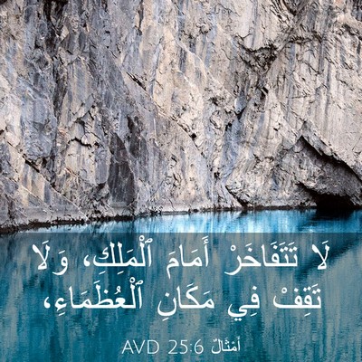 Picture 03 - أَمْثَالٌ 25:6 AVD - لَا تَتَفَاخَرْ أَمَامَ - Bible Verse Picture