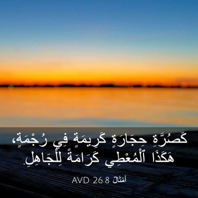 Picture 03 - أَمْثَالٌ 26:8 AVD - كَصُرَّةِ حِجَارَةٍ - Bible Verse Picture