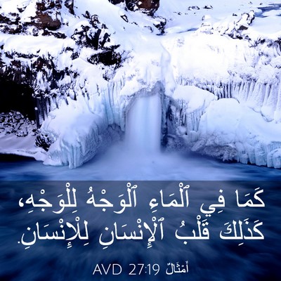Picture 03 - أَمْثَالٌ 27:19 AVD - كَمَا فِي ٱلْمَاءِ - Bible Verse Picture