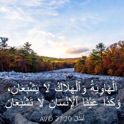 Picture 03 - أَمْثَالٌ 27:20 AVD - اَلْهَاوِيَةُ - Bible Verse Picture
