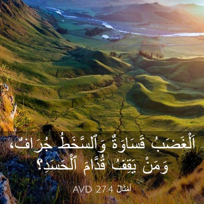 Picture 03 - أَمْثَالٌ 27:4 AVD - اَلْغَضَبُ قَسَاوَةٌ - Bible Verse Picture