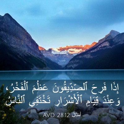 Picture 03 - أَمْثَالٌ 28:12 AVD - إِذَا فَرِحَ - Bible Verse Picture