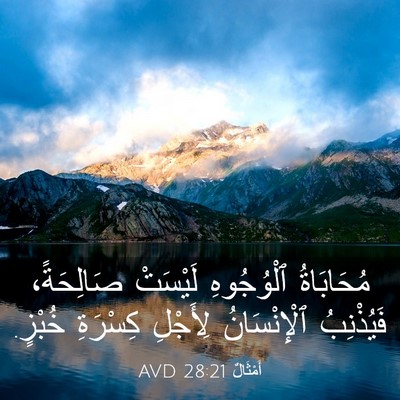 Picture 03 - أَمْثَالٌ 28:21 AVD - مُحَابَاةُ ٱلْوُجُوهِ - Bible Verse Picture
